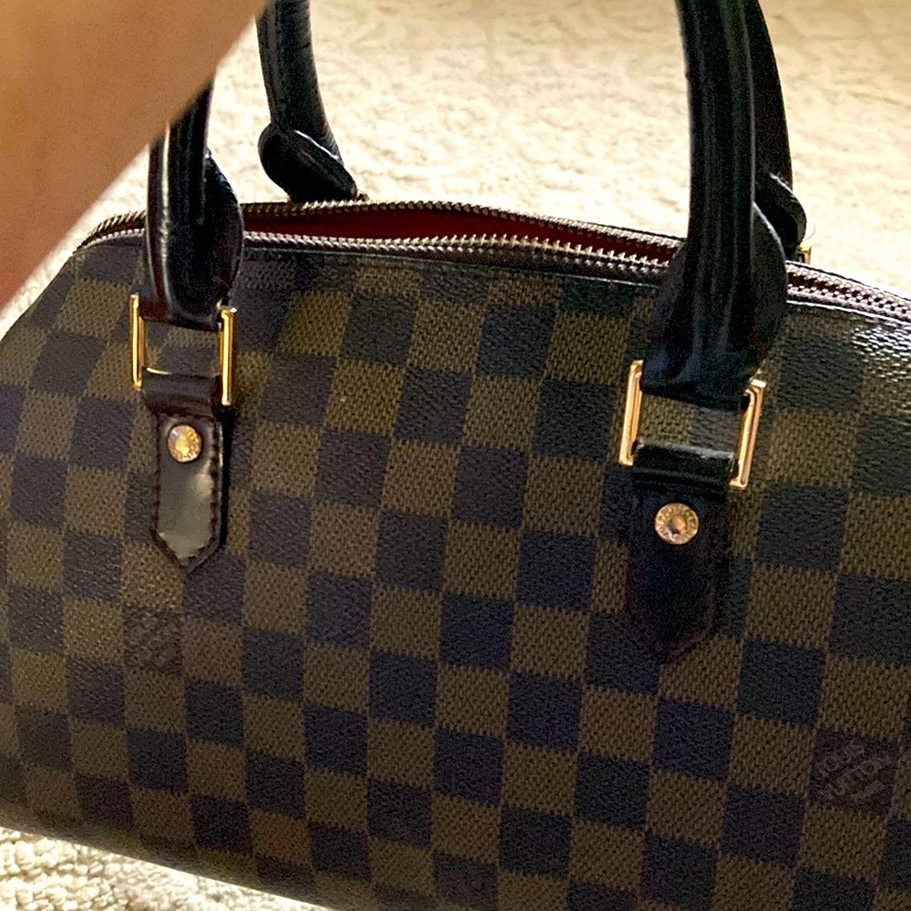 Checkered Brown Handbag